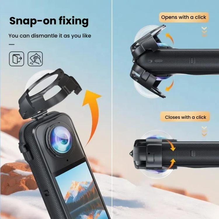 For Insta360 X5 Anti-Fog Snap-On Lens Protector Durable Glass Cover - free shipping - PMC TechLife - Order now!