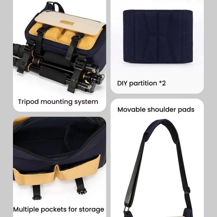 Cwatcun D191 Medium Shoulder Camera Bag Waterproof Crossbody Microsingle DSLR Camera Messenger Bag - free shipping - PMC TechLife - Order now!