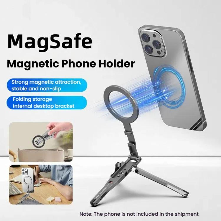Magsafe Mobile Phone Magnetic Holder Desktop Tripod(Silver Gray) - free shipping - PMc TechLife - Order now!