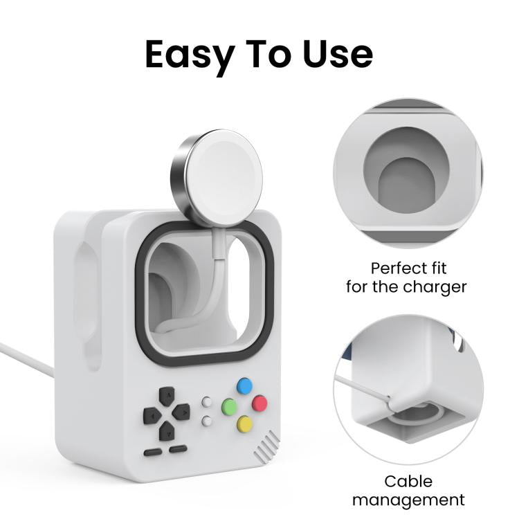 For Apple Watch AhaStyle DD05 Silicone Mini Charging Stand, Without Charger(Black) - Charger / Holder by AhaStyle | Online Shopping South Africa | PMC TechLife | Buy Now Pay Later Mobicred