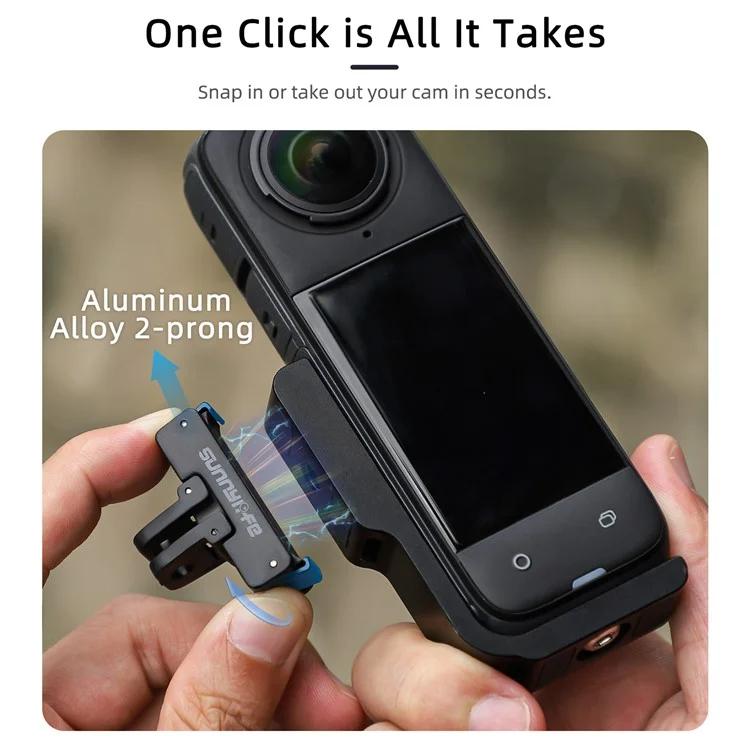 For Insta360 X5 / X4 Sunnylife X4-ZJ826 L-shape Conversion Bracket Magnetic Adaptor Expansion Accessory(Black) - free shipping - PMC TechLife - Order now!