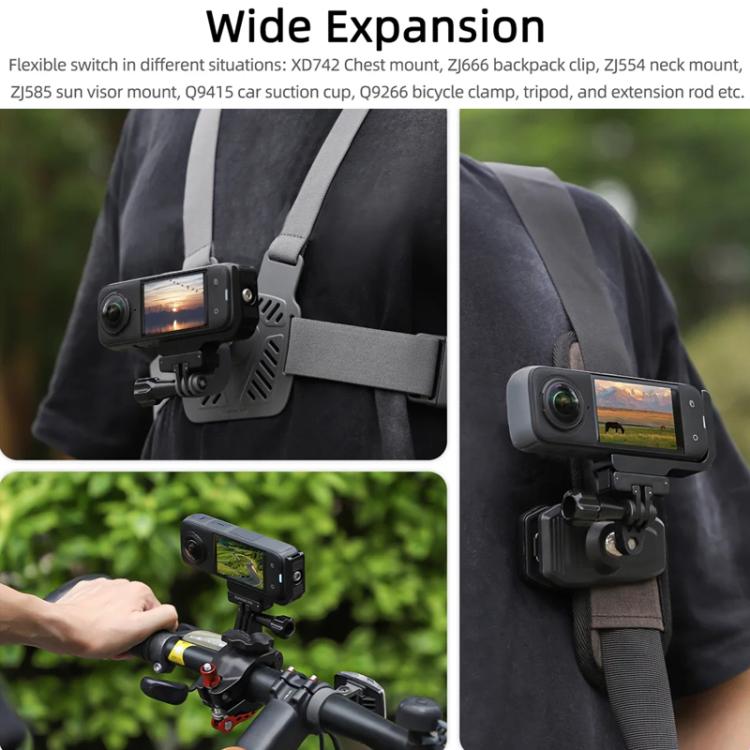 For Insta360 X5 / X4 Sunnylife X4-ZJ826 L-shape Conversion Bracket Magnetic Adaptor Expansion Accessory(Black) - free shipping - PMC TechLife - Order now!