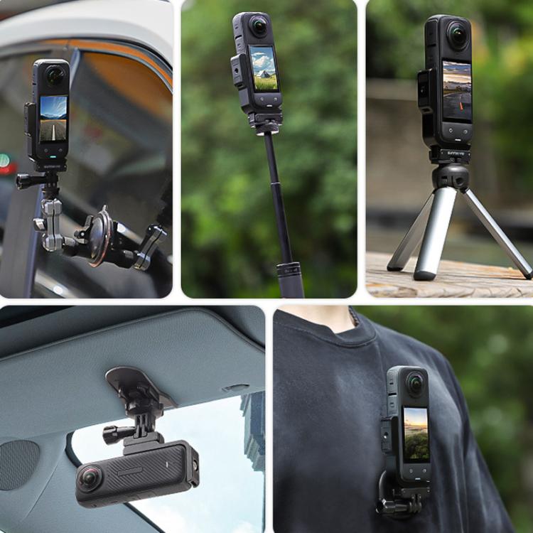 For Insta360 X5 / X4 Sunnylife X4-ZJ826 L-shape Conversion Bracket Magnetic Adaptor Expansion Accessory(Black) - free shipping - PMC TechLife - Order now!