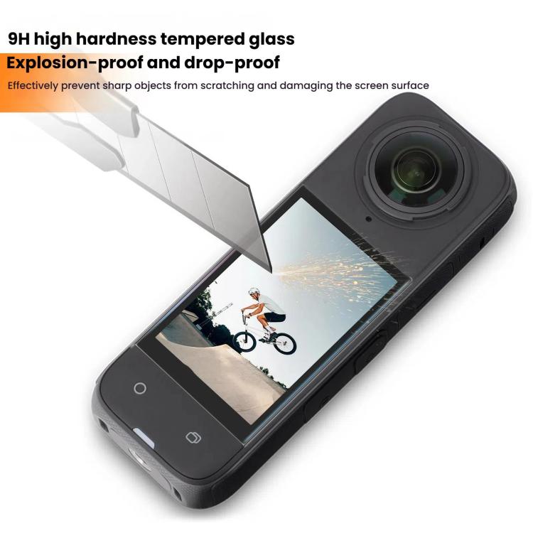 For Insta360 X5 / X4 2sets Sunnylife Curved Tempered Film HD Anti-Explosion Anti-Drop Scratch Protective Film - free shipping - PMC TechLife - Order now!