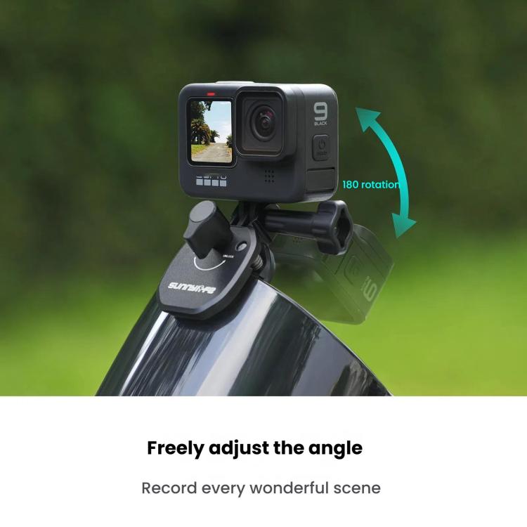 Sunnylife ZJ846 Sports Camera Universal Mount Motorcycle Windshield Clip(Black) - free shipping - PMC TechLife - Order now!