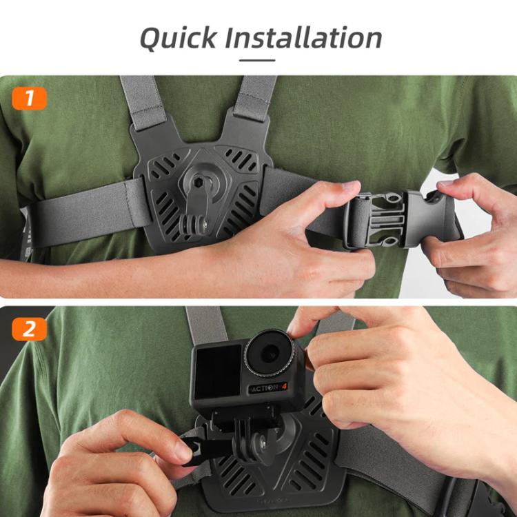 Sunnylife XD742 360 Degree Universal Sports Camera Chest Strap Mount(Gray) - free shipping - PMC TechLife - Order now!