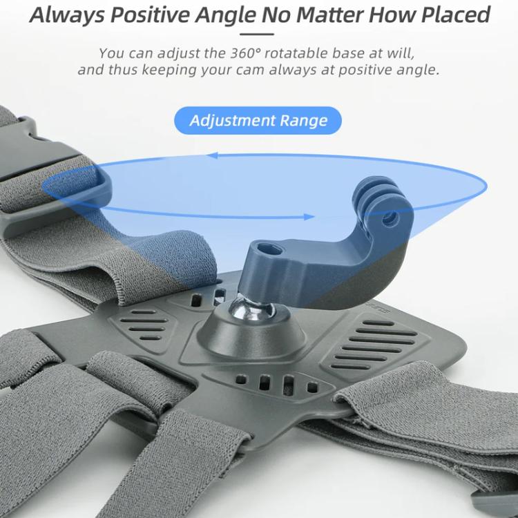 Sunnylife XD742 360 Degree Universal Sports Camera Chest Strap Mount(Gray) - free shipping - PMC TechLife - Order now!