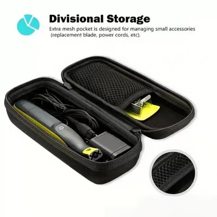 For Philips OneBlade Shaver EVA Storage Bag Shockproof Travel Case(Black) - free shipping - PMC TechLife - Order now!