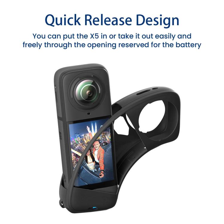 aMagisn Body Case For Insta360 X5 Action Camera Protective Accessories Gray - free shipping - PMC TechLife - Order now!