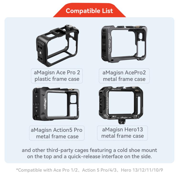 aMagisn Xplorer Grip Kit Street Vlogging Handle For Insta360, DJI Action, and GoPro Hero Series Action Cameras - free shipping - PMC TechLife - Order now!