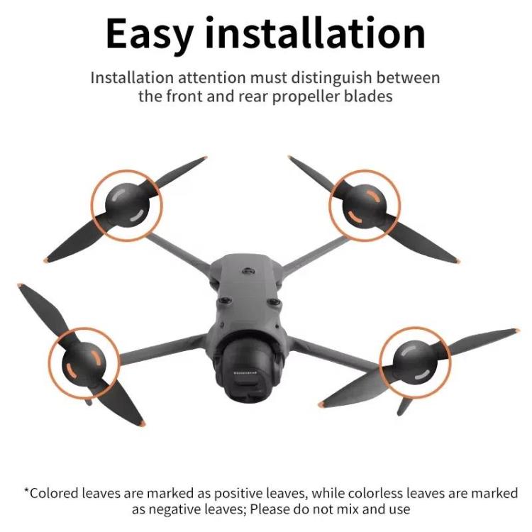 For DJI Mavic 4 Pro Drone RCSTQ Low-Noise Quick-Release Propellers Replacement Blades(Black Orange) - free shipping - PMC TechLife - Order now!