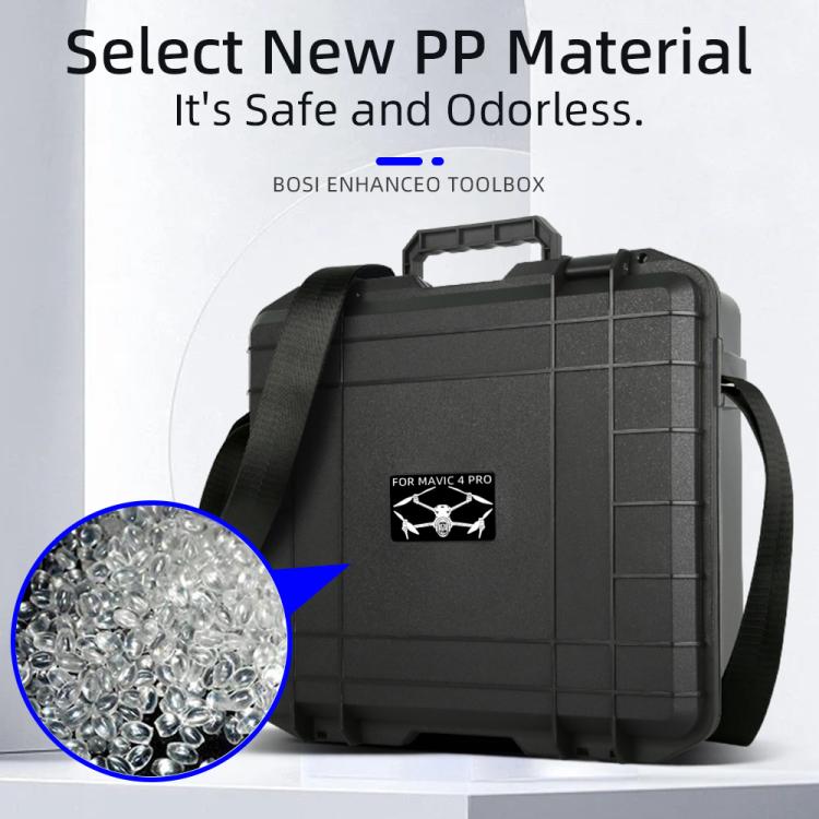 For DJI Mavic 4 Pro Fly More Combo RC 2 Explosion-Proof Box EVA Shockproof Storage Case With Shoulder Strap(Black) - free shipping - PMC TechLife - Order now!