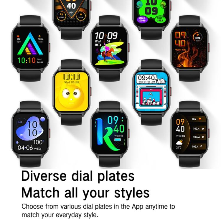 Blood Oxygen / Sleep / Heart Rate Wellness Tracking Smart Watch Square Sports Double Strap Watch(Black Steel+Silicone Black) - free shipping - PMC TechLife - Order now!