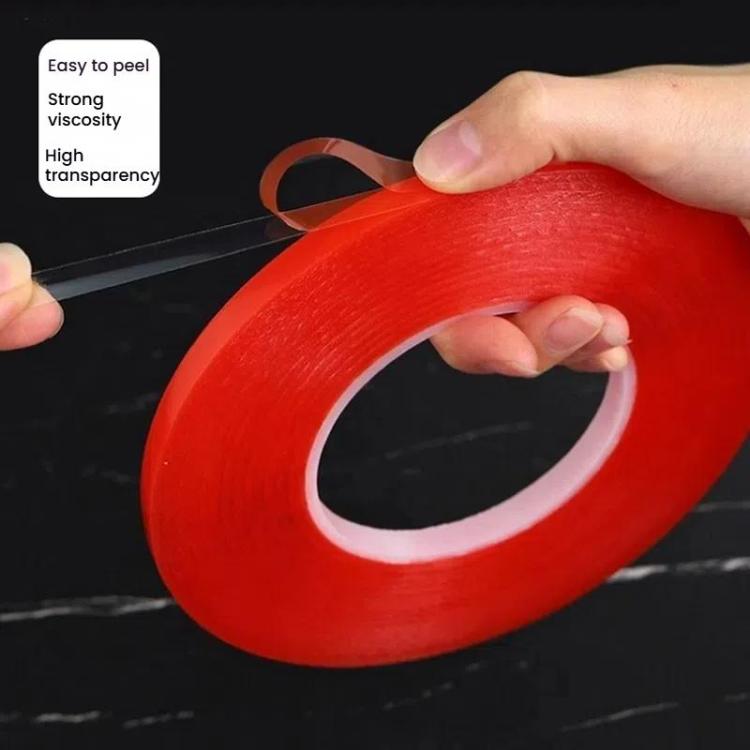 5rolls 0.2mm Thick Acrylic Polyester PET Double Sided Adhesive Tape, 10m/roll, Width: 6mm - free shipping - PMC TechLife - Order now!
