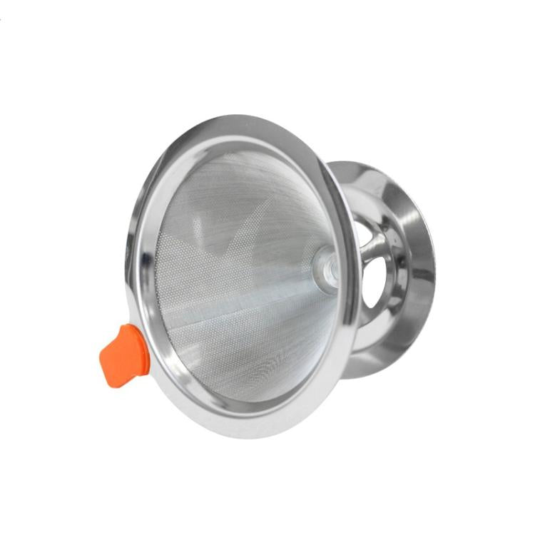 V60 Stainless Steel Coffee Filter with Base for Pour Over Brewing, Spec: 1-8 Cups 300-mesh - free shipping - PMC TechLife - Order now!