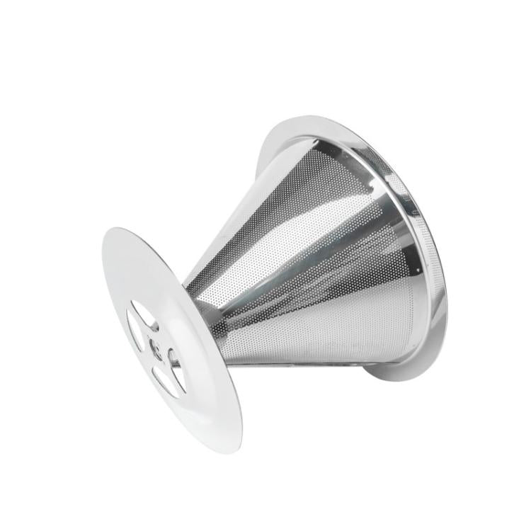V60 Stainless Steel Coffee Filter with Base for Pour Over Brewing, Spec: 1-4 Cups 300-mesh - free shipping - PMC TechLife - Order now!