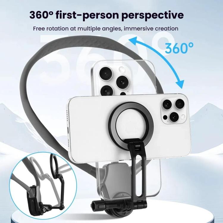 Adjustable Magnetic Neck Mount Phone Holder Quick-Release Chest Strap POV Mount For Sports & Vlogging(Black) - free shipping - PMC TechLife - Order now!
