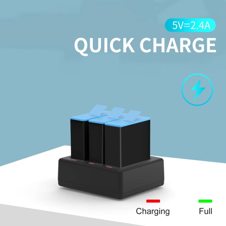 For GoPro HERO13 Black TELESIN 3 Slots Charging Base Action Camera Accessories(Black) - free shipping - PMC TechLife - Order now!