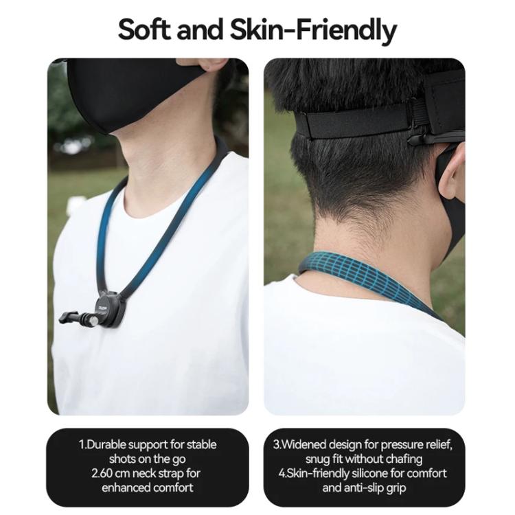 TELESIN Action Camera Neck Holder SE2.0 POV Perspective Bracket With Adjustable Chest Strap(Gray) - free shipping - PMC TechLife - Order now!