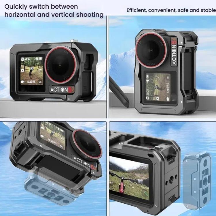 For DJI Osmo Action 5 Pro / 4 / 3 HEPAIL AC70 Metal Rabbit Cage - free shipping - PMC TechLife - Order now!