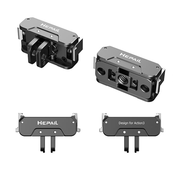 For DJI Osmo Action 4 / 3 HEPAIL AC-17 Metal Magnetic Quick Release - free shipping - PMC TechLife - Order now!