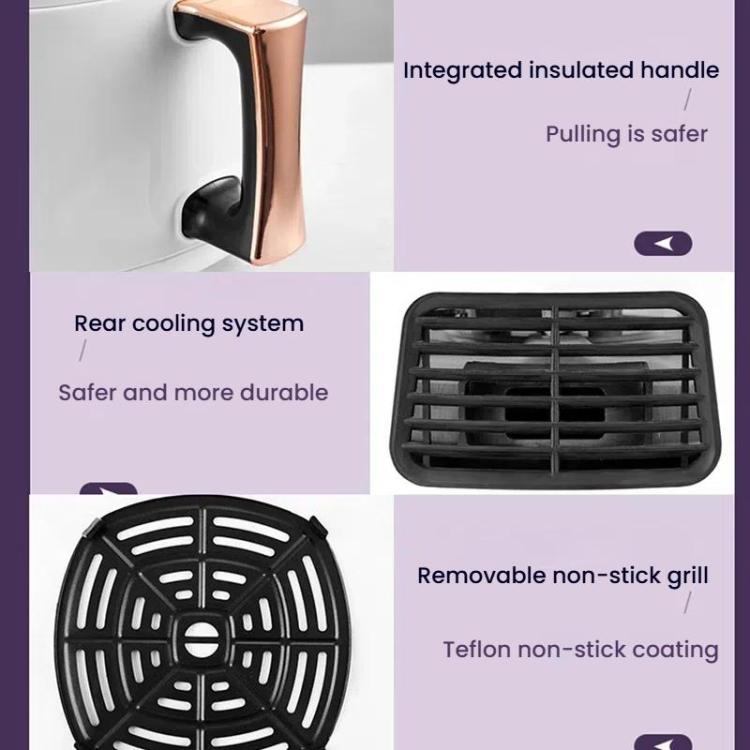 8L Air Fryer Household Multi-Function Large Capacity Oil-Free Electric Fryer, Color: White EU Plug - free shipping - PMC TechLife - Order now!