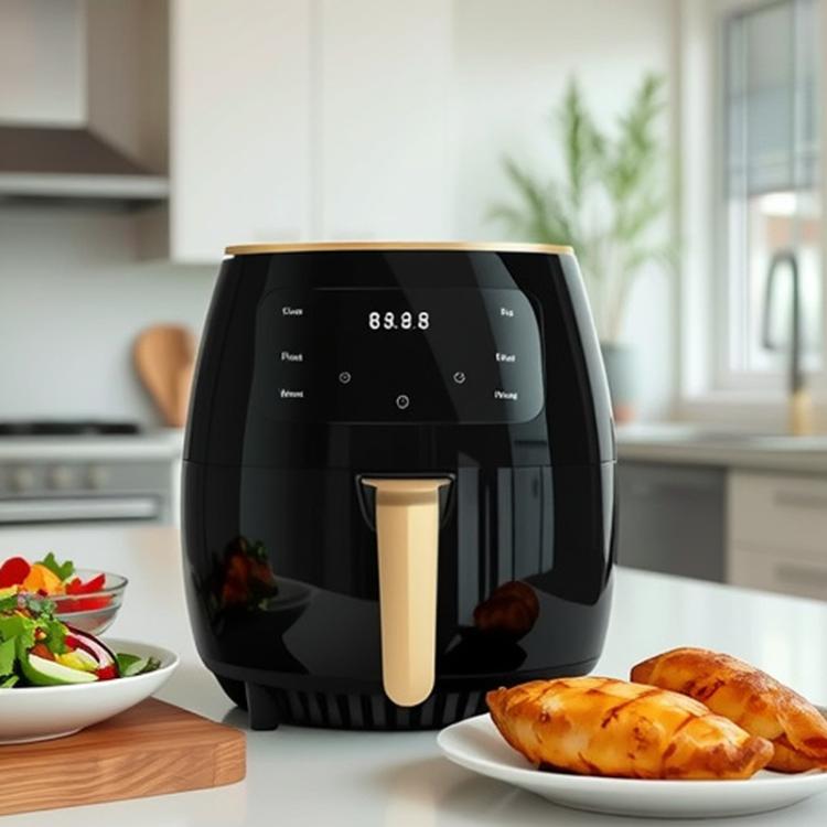 6L 1400W Air Fryer Household Large Capacity French Fry Maker Multifunctional Electric Fryer, Color: Black UK Plug - free shipping - PMC TechLife - Order now!