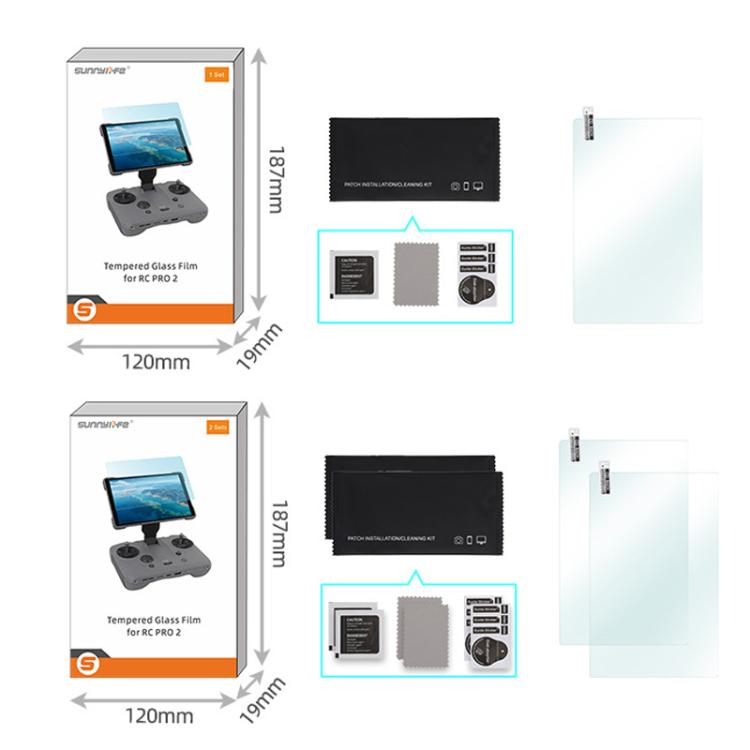 Sunnylife BHM02 2pcs For DJI RC PRO 2 / Mavic 4 Pro Tempered Glass Screen Protector Explosion-proof Protective Film - free shipping - PMC TechLife - Order now!