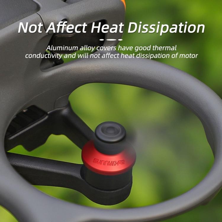For DJI Avata 2 Sunnylife AT2-MD787 Motor Anti-dust Cover Aluminum Alloy Motor Protection Cover(Red) - free shipping - PMC TechLife - Order now!