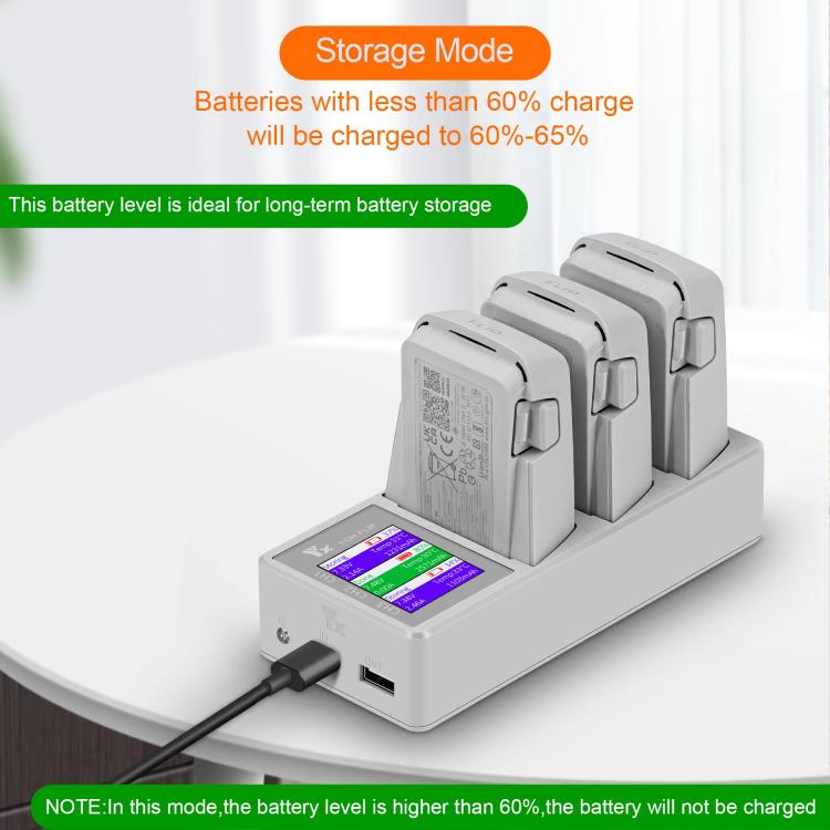 For DJI Flip Drone YX 3-Channel Battery Charger with Color LCD Screen Smart Charging Hub - free shipping - PMC TechLife - Order now!