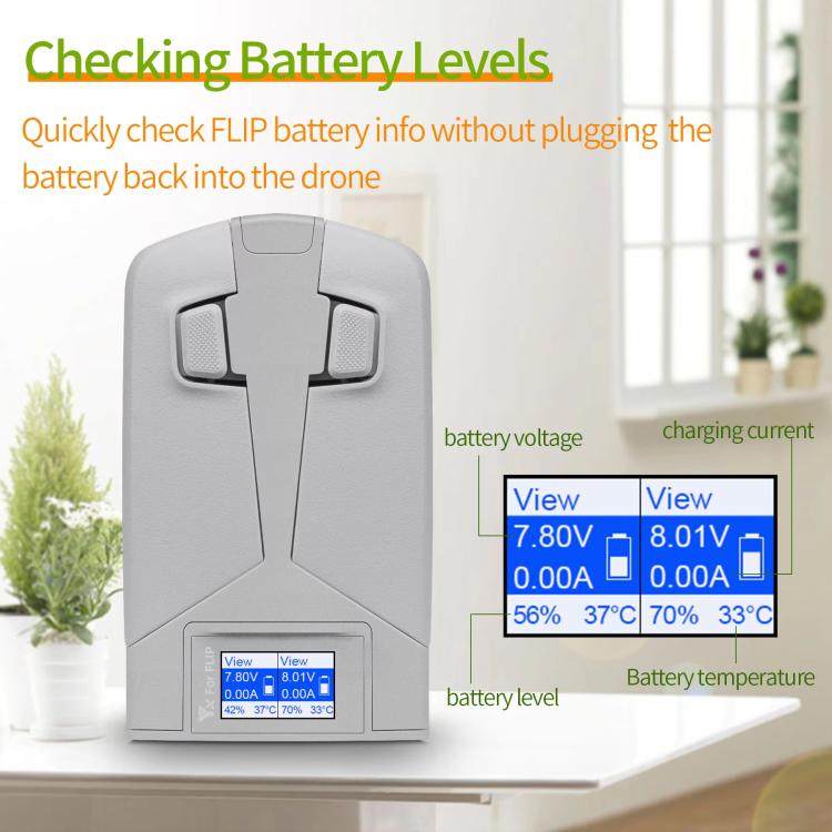 For DJI Flip YX Dual-Slot Vertical Bttery Charger Charging Station With Color Screen - free shipping - PMC TechLife - Order now!