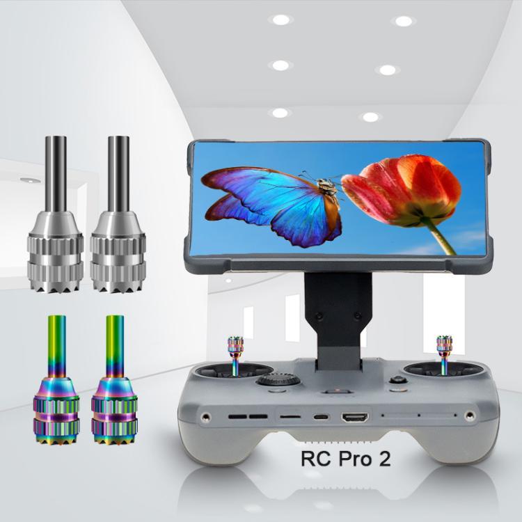 For DJI Mavic 4 Pro / RC Pro 2 Remote Controller Joystick Stainless Steel Thumb Rocker 1pair Colorful - free shipping - PMC TechLife - Order now!