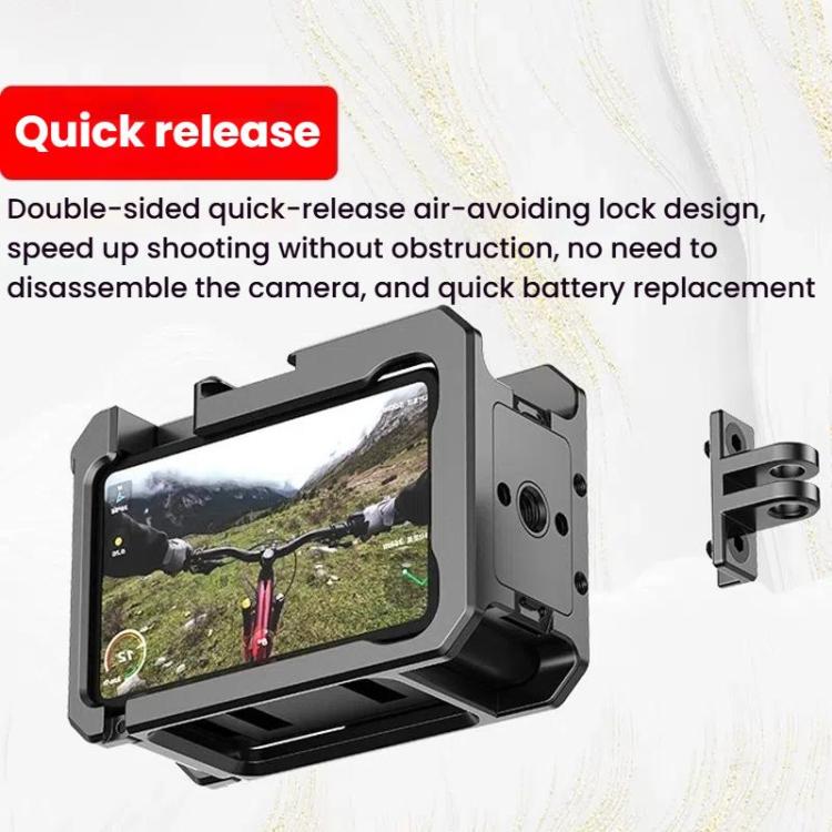 For DJL Action 4 / 3 HEPAIL C-AC4 Metal Rabbit Cage Anti-fall Heat Dissipation Protection Frame - free shipping - PMC TechLife - Order now!