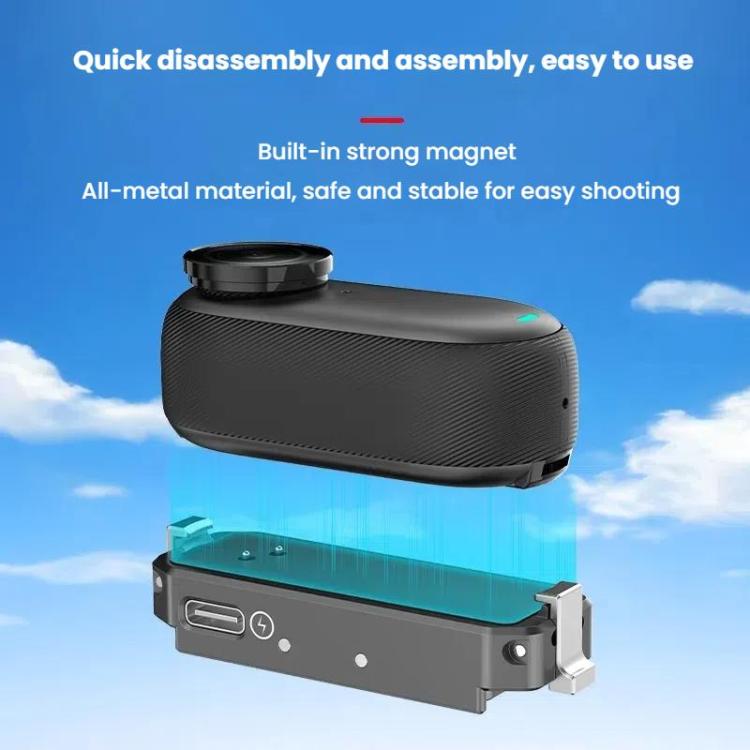 For Insta360 GO 3 / 3S HEPAIL AC69 Aluminium Alloy Quick-Release Charging Base - free shipping - PMC TechLife - Order now!