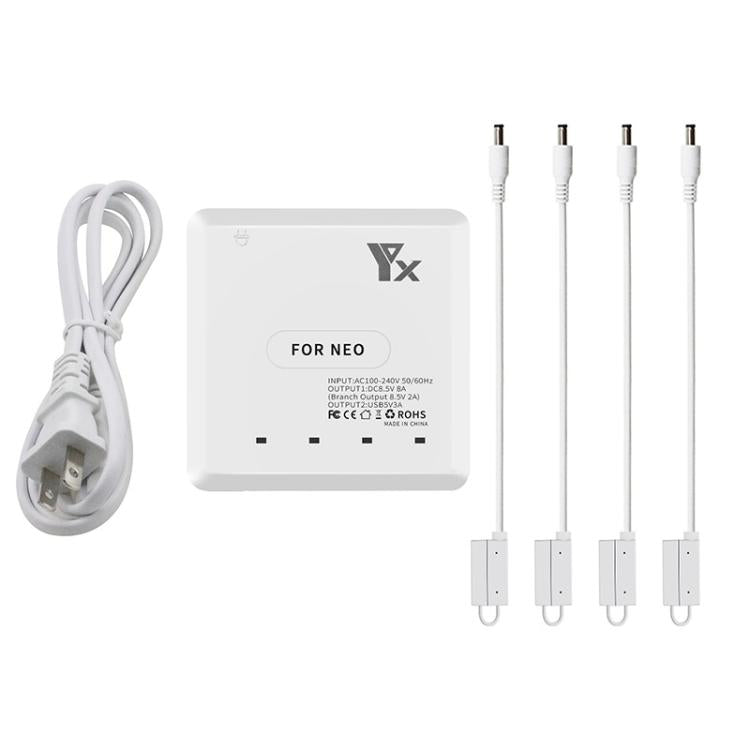 For DJI Neo Drone YX 4-port Battery Charger Charging Hub US Plug - free shipping - PMC TechLife - Order now!