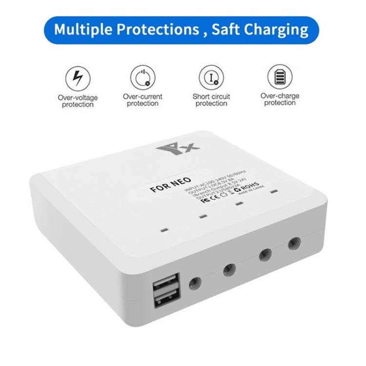 For DJI Neo Drone YX 4-port Battery Charger Charging Hub US Plug - free shipping - PMC TechLife - Order now!