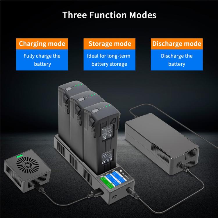 For DJI Mavic 3 YX Battery Charger Discharger Hub 3-in-1 Smart Charging Station With Color Screen US Plug - free shipping - PMC TechLife - Order now!