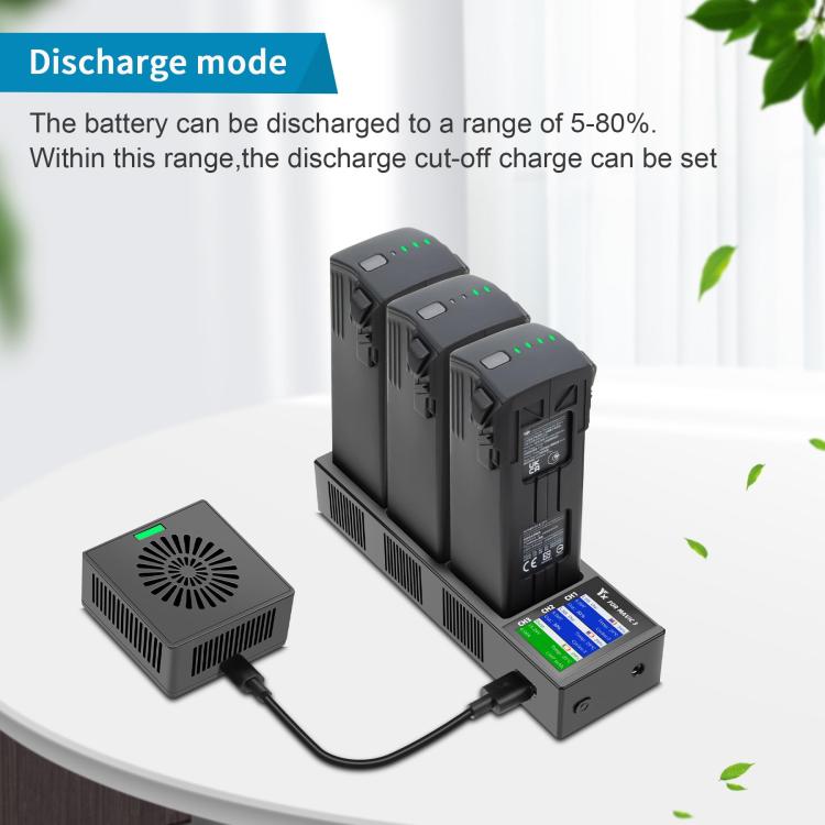 For DJI Mavic 3 YX Battery Charger Discharger Hub 3-in-1 Smart Charging Station With Color Screen AU Plug - free shipping - PMC TechLife - Order now!