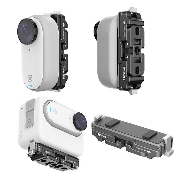 For Insta360 GO 3 / 3S HEPAIL AC-08 Aluminium Alloy Magnetic Quick Release Base - free shipping - PMC TechLife - Order now!