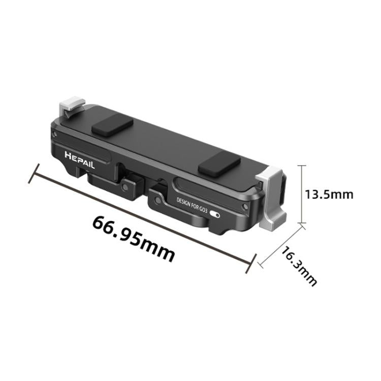 For Insta360 GO 3 / 3S HEPAIL AC-08 Aluminium Alloy Magnetic Quick Release Base - free shipping - PMC TechLife - Order now!
