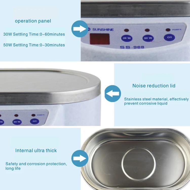 SUNSHINE 968 Mini Jewellery Glasses Cleaner Ultrasonic Cleaner US Plug - free shipping - PMC TechLife - Order now!