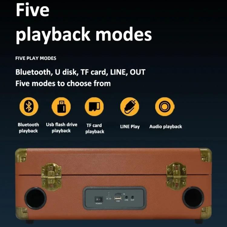 SDRD Wooden Box Karaoke Machine With Wireless Dual Mics All-In-One Speaker System Supports U Disk/TF Card(Black) - free shipping - PMC TechLife - Order now!