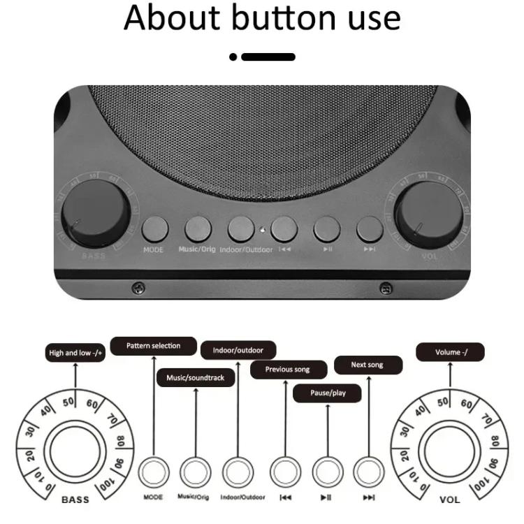 SDRD Wooden Box Karaoke Machine With Wireless Dual Mics All-In-One Speaker System Supports U Disk/TF Card(Gray) - free shipping - PMC TechLife - Order now!