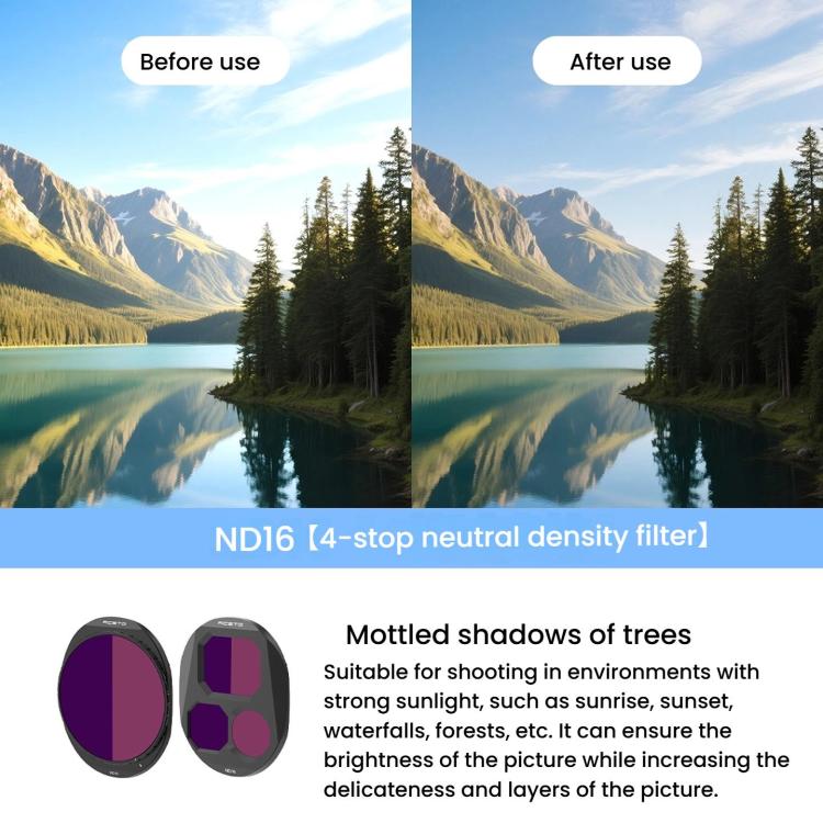 For DJI Mavic 4 Pro RCSTQ Lens Filter, Style: ND8/PL+ND16/PL+ND32/PL - free shipping - PMC TechLife - Order now!