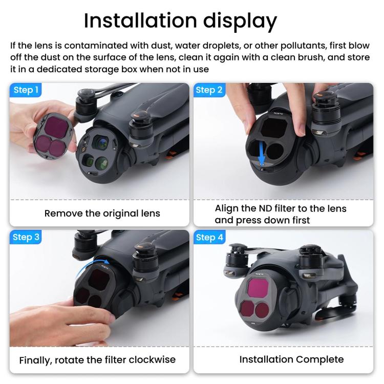 For DJI Mavic 4 Pro RCSTQ Lens Filter, Style: CPL+ND8/PL+ND16/PL+ND32/PL - free shipping - PMC TechLife - Order now!