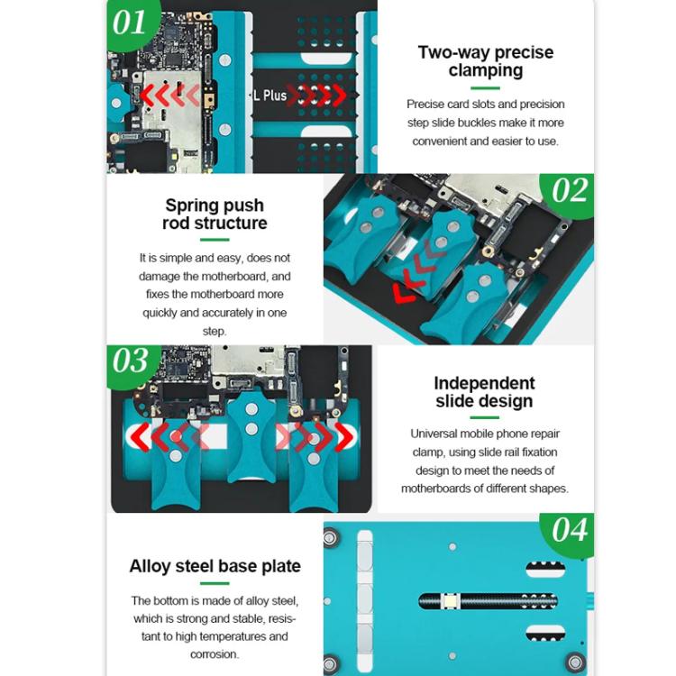 RELIFE RL-601L Plus Motherboard Repair Platform Multifunctional Fixture High Temperature Resistant Clamp - free shipping - PMC TechLife - Order now!