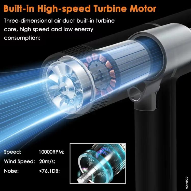 T-Shaped Hair Dryer with Smart Inverter Technology High-Power Blow Dryer for Home & Salon Use UK Plug(Gray) - free shipping - PMC TechLife - Order now!
