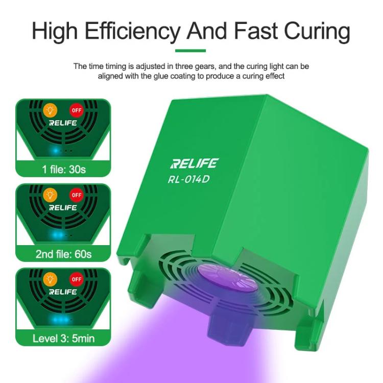 RELIFE RL014D Smart UV Curing Lamp LED Ultraviolet Mobile Phone Repair Shadowless Glue Green Oil Quick-drying Oil Curing Lamp - free shipping - PMC TechLife - Order now!