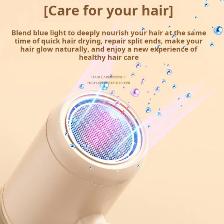 800-1200W High-Speed Hair Dryer with Blue Light Care Foldable & Portable for Travel UK Plug(Khaki) - free shipping - PMC TechLife - Order now!