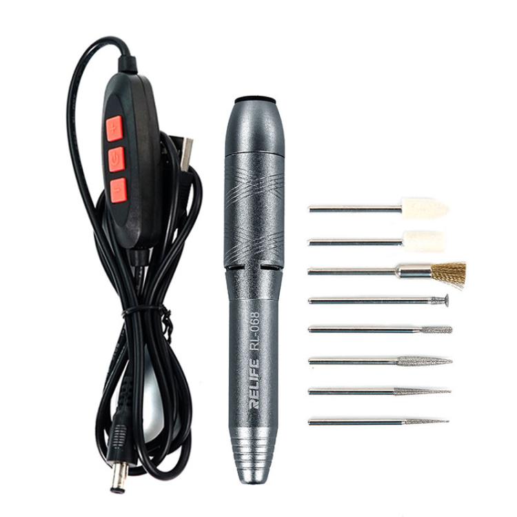 RELIFE RL-068 Speed-adjustable Handheld Grinding Pen Rust Removal Polishing Motherboard Repair Electric Grinder - free shipping - PMC TechLife - Order now!